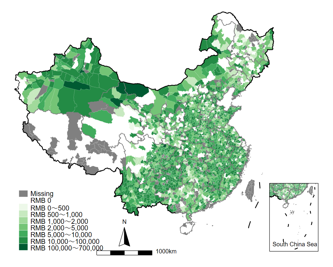 County-level map of PPP investment in China